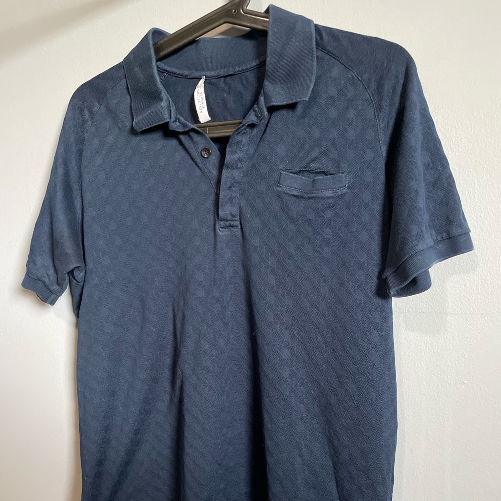 VERSACE Blue Monogram Polo - Men’s Polos - Size S